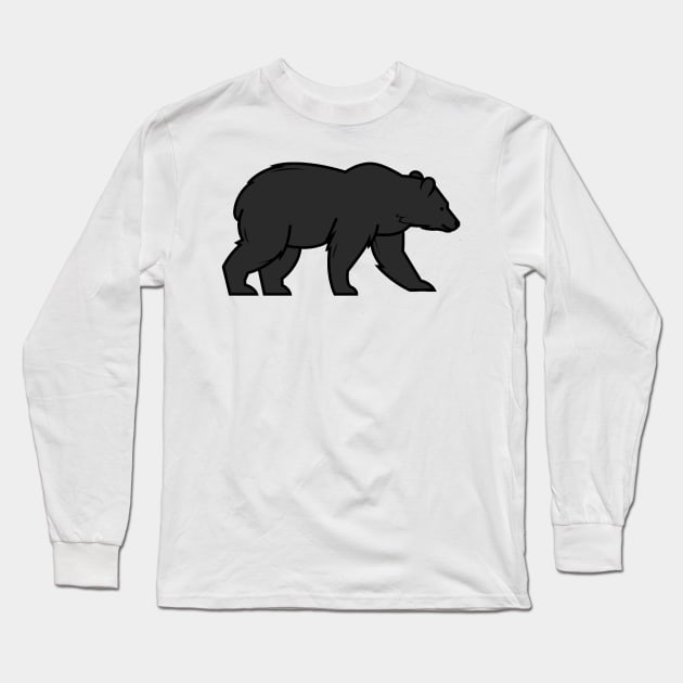 Black Bear Long Sleeve T-Shirt by Lil-Bit-Batty